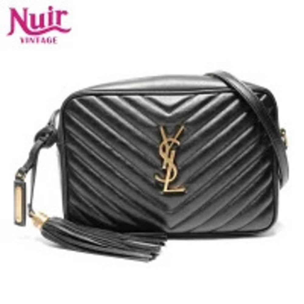 Yves Saint Laurent YSL Logo Camera Bag Black